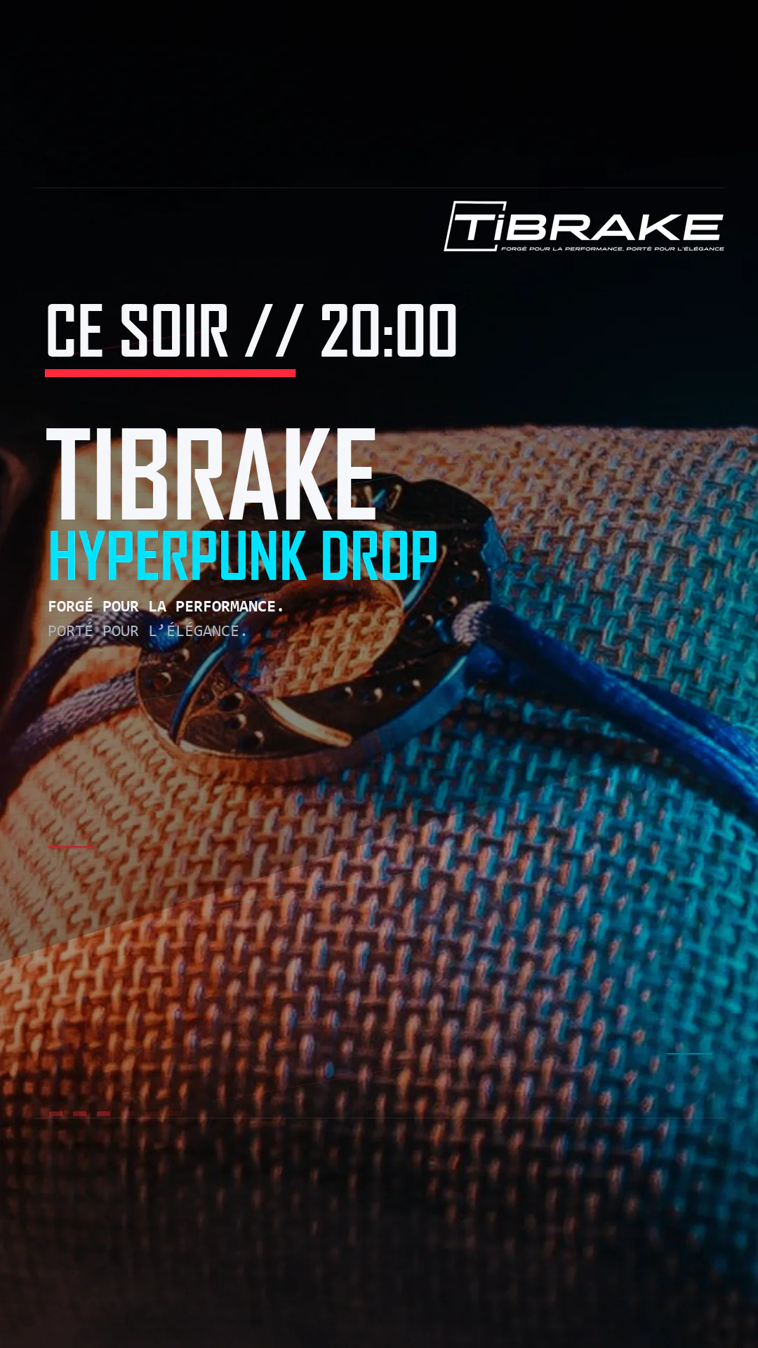 Affiche officielle TIBRAKE HYPERPUNK DROP — ce soir à 20 h