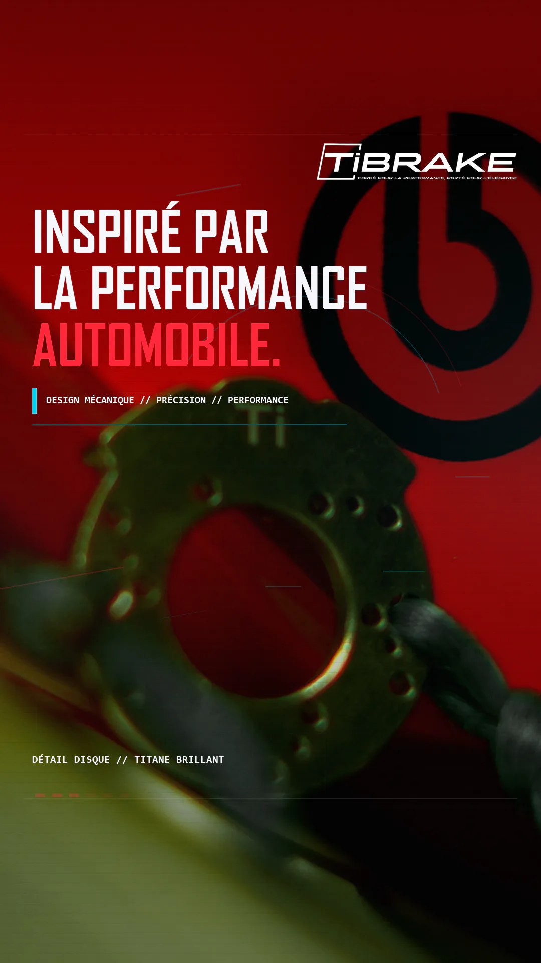 Affiche TIBRAKE inspiré par la performance automobile